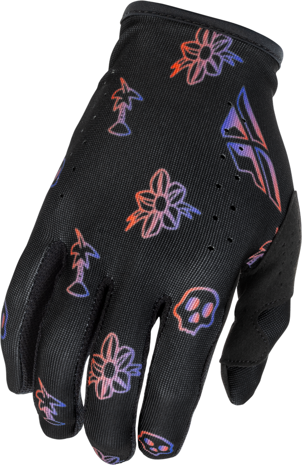 Fly Racing Lite Outline Gloves product view Colors: Purple/Blue/Black Sizes: XS to 3X SKU:379-71 | Available at BTO Sports.