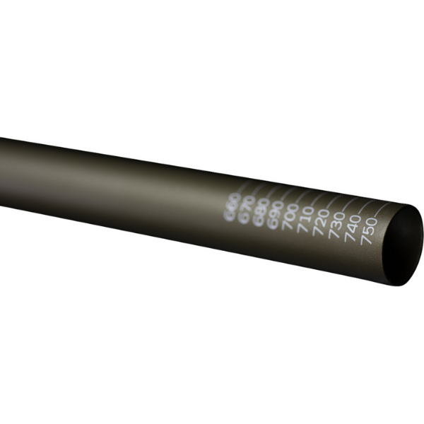 Clean studio shot of Renthal - Fatbar Lite35 Handlebar (MTB); showing overall shape and visible design details; SKU 06016690; Colors: Gold, Black