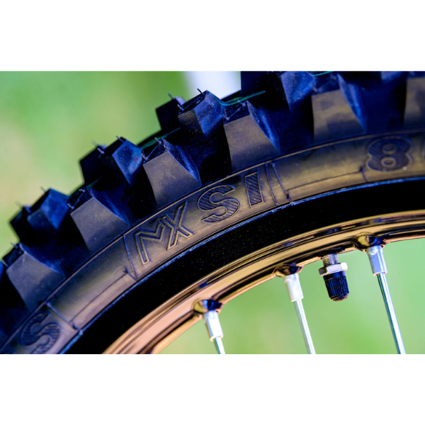 Studio photo on a white background of Maxxis - Maxxcross MX-SI Tires; showing overall shape and visible design details; SKU 870-80; Colors: Front, Rear