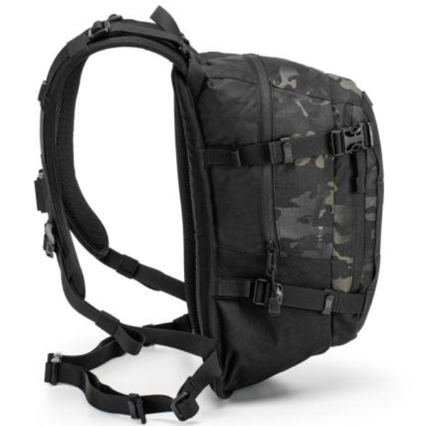 Studio photo on a white background of Kriega - R-15 Backpack; showing overall shape and visible design details; SKU 7020640515; Colors: Black, Multicam