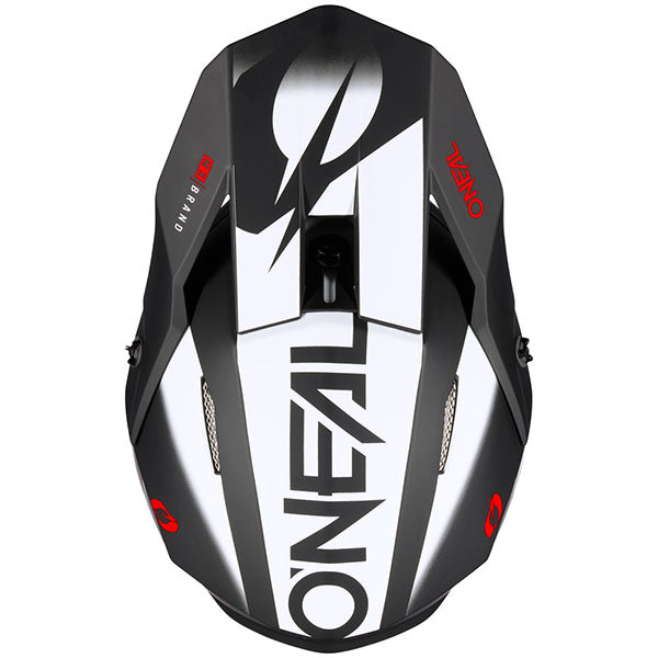 Studio photo showcasing O'Neal, 3 Series Hexx V.23 Helmet, SKU 0627-286, color options Black/White, Blue/Orange, sizes XS–2X