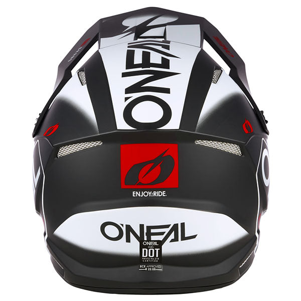 Detailed studio photograph of O'Neal, 3 Series Hexx V.23 Helmet, SKU 0627-285, color options Black/White, Blue/Orange, sizes XS–2X