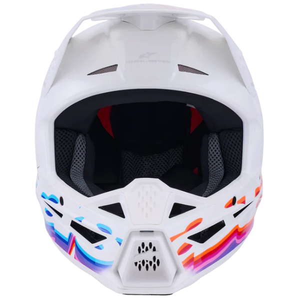 8301226-2180-M, Alpinestars, S-M3 Force OCD Helmet, White Glossy, Sizes XS, SM, MD, LG, XL product photo