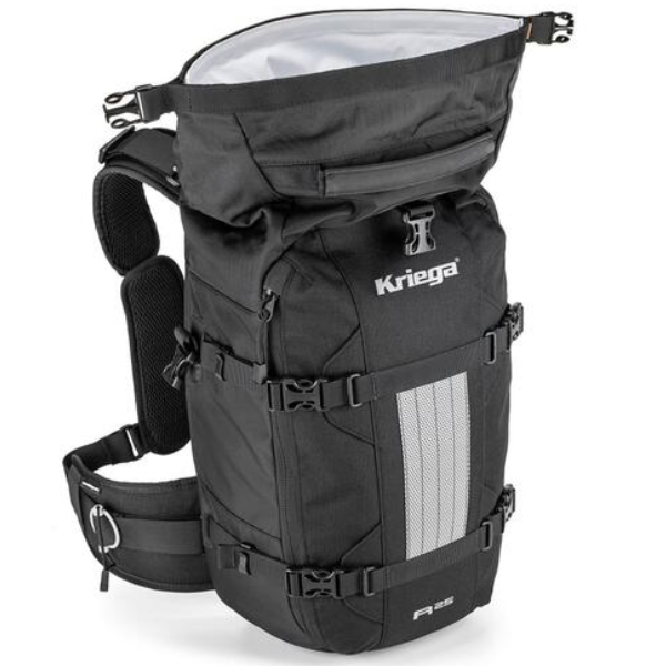 High-resolution studio image of Kriega - R-25 V2 Backpack; showing overall shape and visible design details; SKU 7020652525; Colors: Default Title