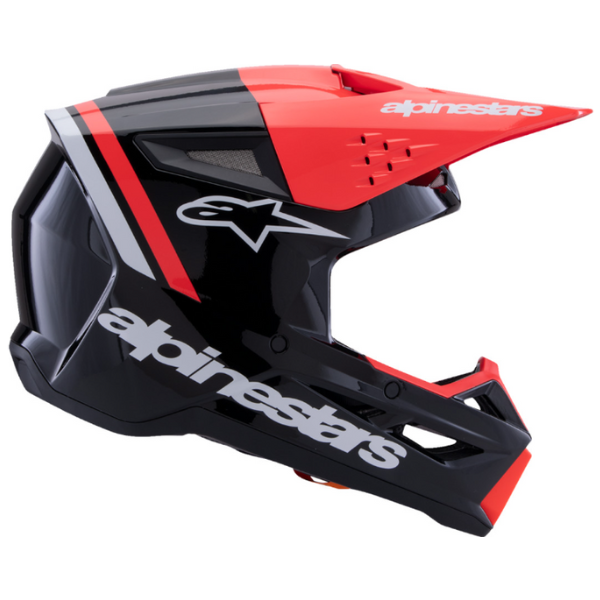 01109005, Alpinestars, S-M3 Radium Helmet, Black/Red Fluo/White Glossy, Gray/Black/Yellow Fluo Matte, Black/White/Gray Glossy, Sizes XS, SM, MD, LG, XL product photo