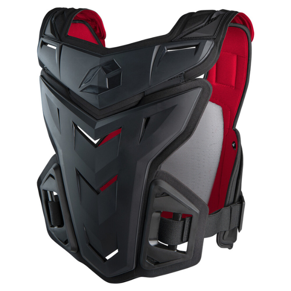 High-resolution studio image of EVS - F1 Roost Protector; showing overall shape and visible design details; SKU 663-306; Colors: Black, White