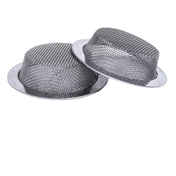 Clean studio shot of Enduro Engineering - 2 Stroke Spark Arrestor End Caps; showing overall shape and visible design details; SKU 366-404021