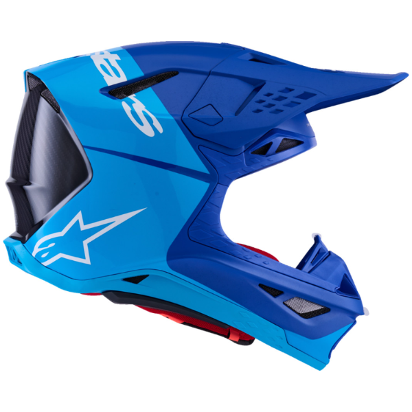 01108592, Alpinestars, Supertech M10 Flood Helmet, Black/Dark Gray Matte & Glossy, Red Fluo/Red Matte & Glossy, Met Blue/Med Blue/Black Carbon Matt product photo