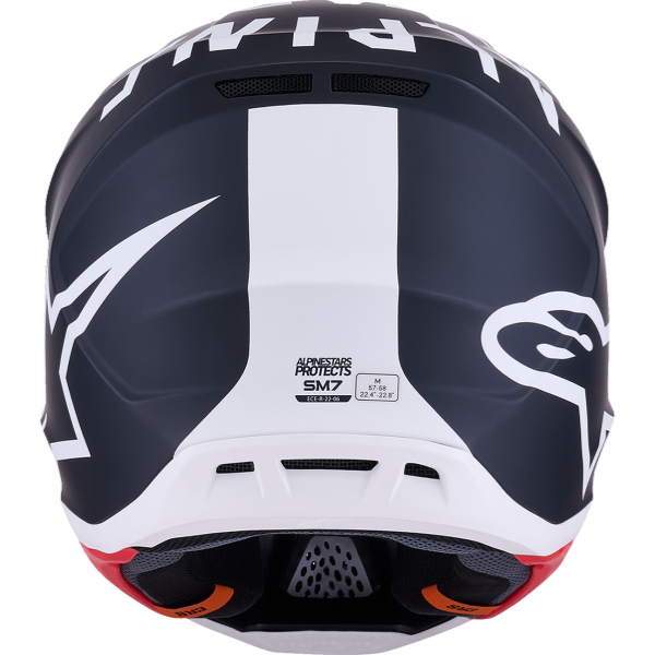 482-00189M, Alpinestars, S-M7 Dasher Helmet, Black/White Matte, Sizes XS, SM, MD, LG, XL product photo