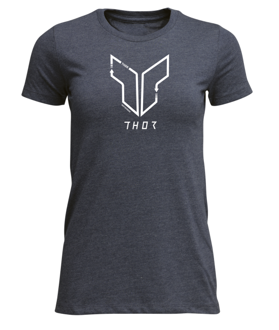 Studio photo on a white background of Thor Trax T-Shirt (Women's); showing tee fit, printed graphics, and crew neckline; SKU 303143; Sizes: S-XL