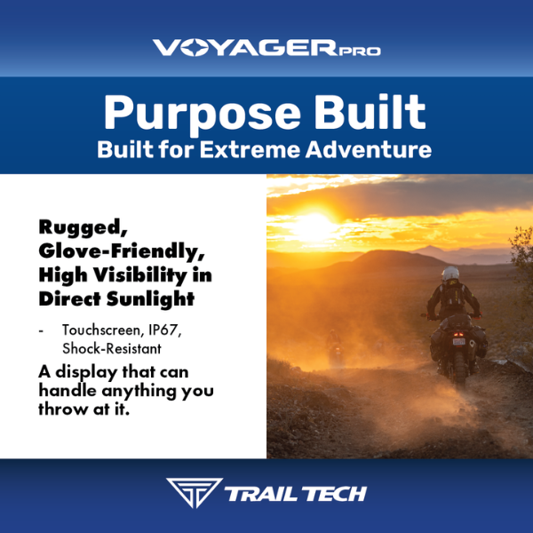 Clean studio shot of Trail Tech - Voyager Pro Honda; showing overall shape and visible design details; SKU 665-9221