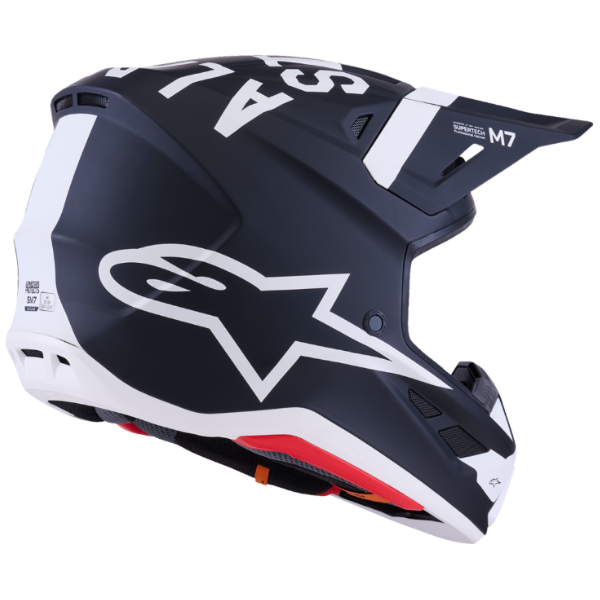 482-00189L, Alpinestars, S-M7 Dasher Helmet, Black/White Matte, Sizes XS, SM, MD, LG, XL product photo