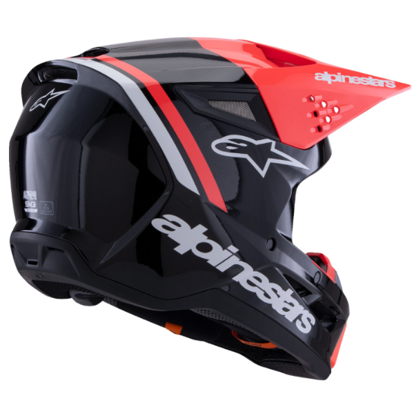 01109006, Alpinestars, S-M3 Radium Helmet, Black/Red Fluo/White Glossy, Gray/Black/Yellow Fluo Matte, Black/White/Gray Glossy, Sizes XS, SM, MD, LG, XL product photo