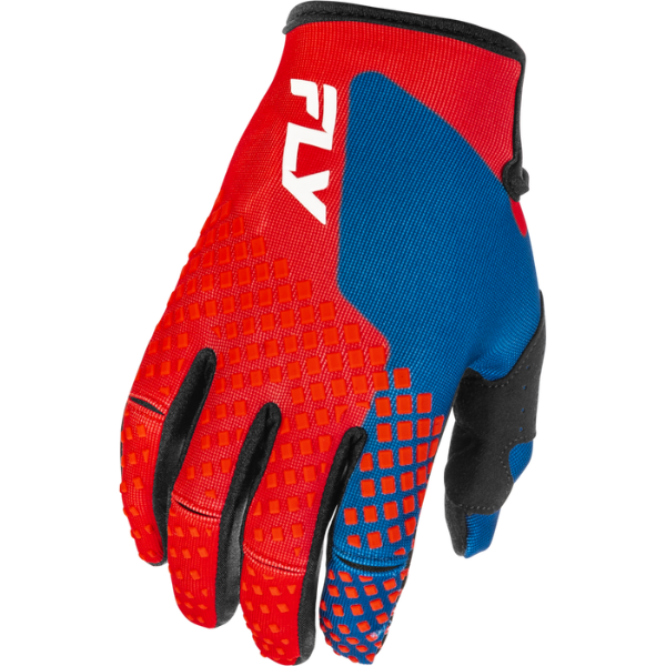 Fly Racing Kinetic Gloves (Youth) front angle view Colors: Black/Grey Sizes: Y-LG to Y-SM SKU:379-410 | Available at BTO Sports.