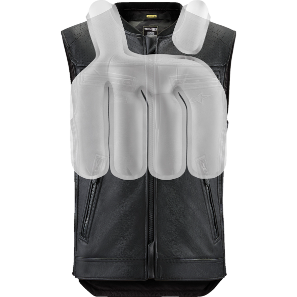 Crisp studio image on a white background of Alpinestars - Tech-Air 3 v2 Canvas Vest; showing overall shape and visible design details; SKU 270114