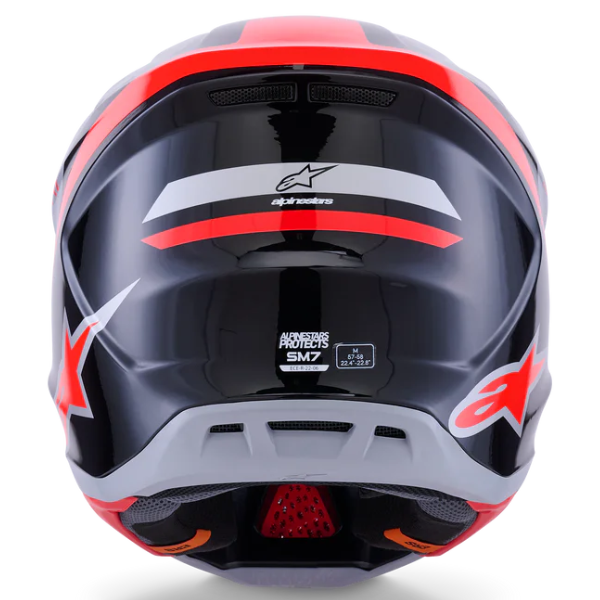8301626-1565-M, Alpinestars, S-M7 Rise Helmet, Black/Silver/Red Fluo Glossy, Black/Yellow/Pink Glossy, Blue/White Glossy, Sizes XS, SM, MD, LG, XL product photo
