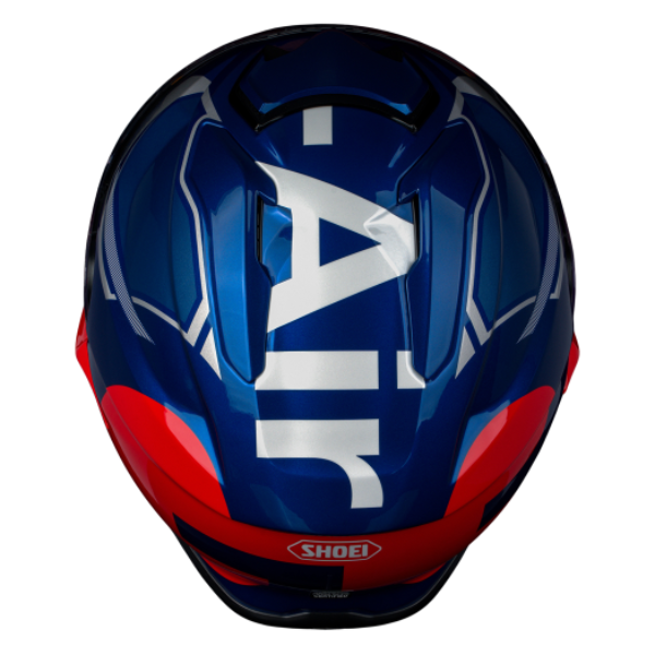High-resolution studio image of Shoei, GT-Air 3 Mike Helmet, showing helmet design, venting, and shell details, Colors: Blue/Red TC-2, Yellow/White TC-3, Black/Green TC-4, White/Black TC-6, SKU 0121170203