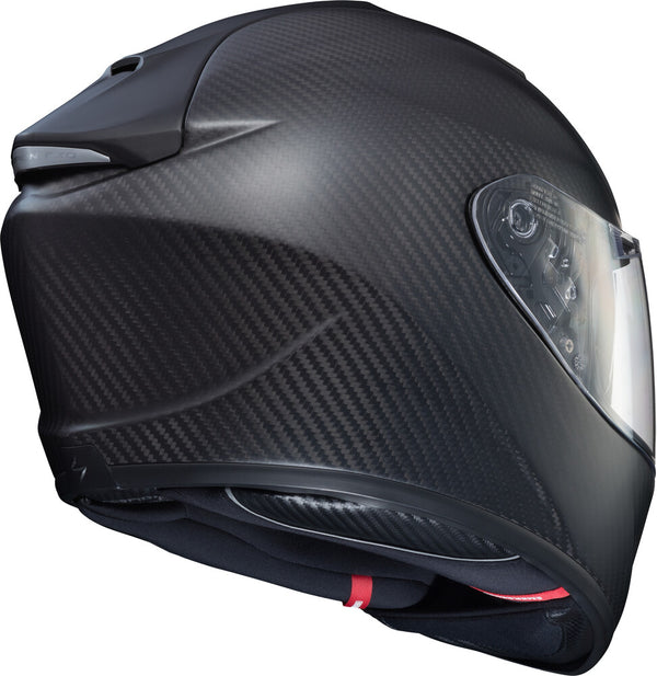 Scorpion EXO - EXO-ST 1400 Evo Carbon Helmet, motorcycle helmet, detail view, color options: 2XL, LG, MD, SM, XL, sizes: Black, Matte Black