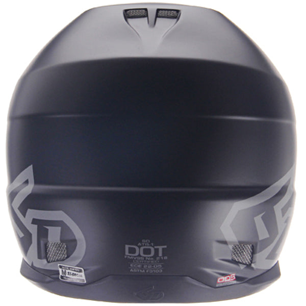 6D helmet matte product view — with ODS impact management for angular and linear energy, ventilated and lightweight, SKU 10-3706.