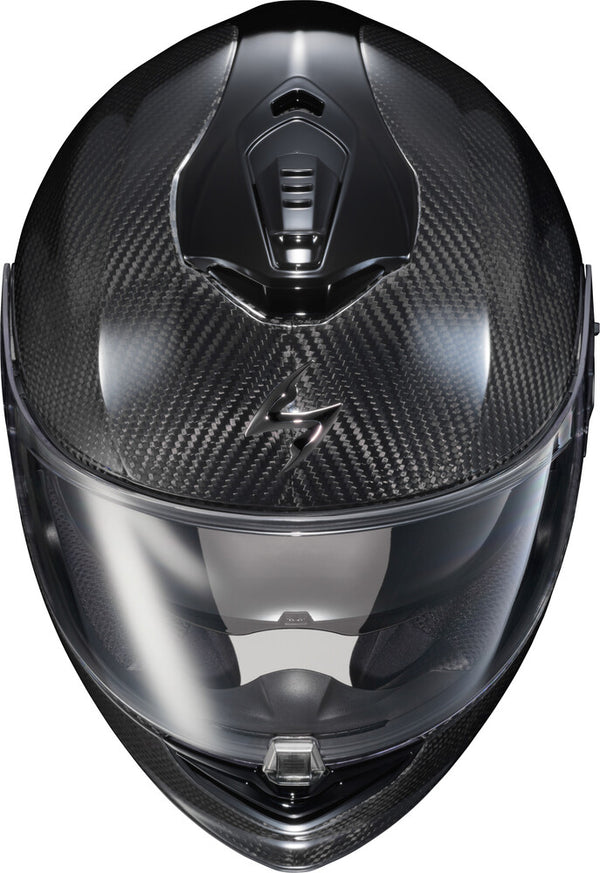 Scorpion EXO - EXO-ST 1400 Evo Carbon Helmet, motorcycle helmet, detail view, color options: 2XL, LG, MD, SM, XL, sizes: Black, Matte Black