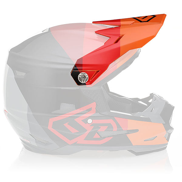 6D helmet red orange product view — with ODS impact management for angular and linear energy, ventilated and lightweight, SKU 72-6109.