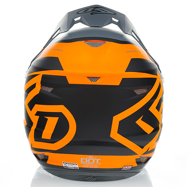 6D helmet orange neon product view — with ODS impact management for angular and linear energy, ventilated and lightweight, SKU 11-6521.