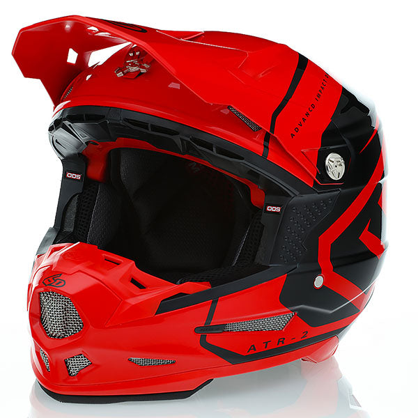 6D helmet angled view — with ODS impact management for angular and linear energy, ventilated and lightweight, SKU 12-3225.