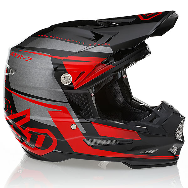6D helmet product view — with ODS impact management for angular and linear energy, ventilated and lightweight, 6d-atr-2-mach-helmet.
