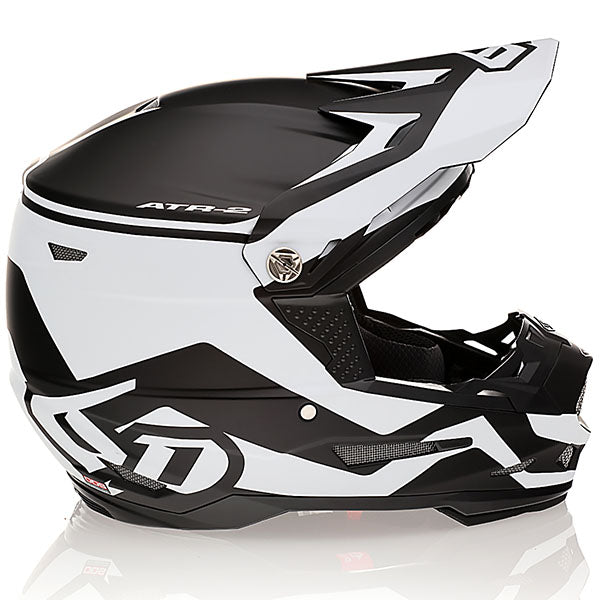 6D helmet white product view — with ODS impact management for angular and linear energy, ventilated and lightweight, SKU 12-2758.