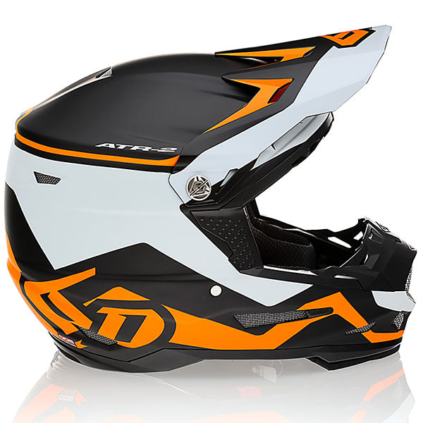 6D helmet orange product view — with ODS impact management for angular and linear energy, ventilated and lightweight, SKU 12-2755.