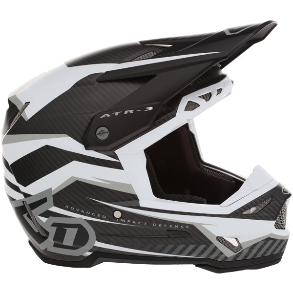 Image of 6D, ATR-3 Rival Helmet, SKU 13-06, Colors: Gloss Cyan, Matte White, Gloss Red, Gloss Gold, Sizes: XS to 2X, Available at BTO Sports, front view, showing helmet design, venting, and shell details