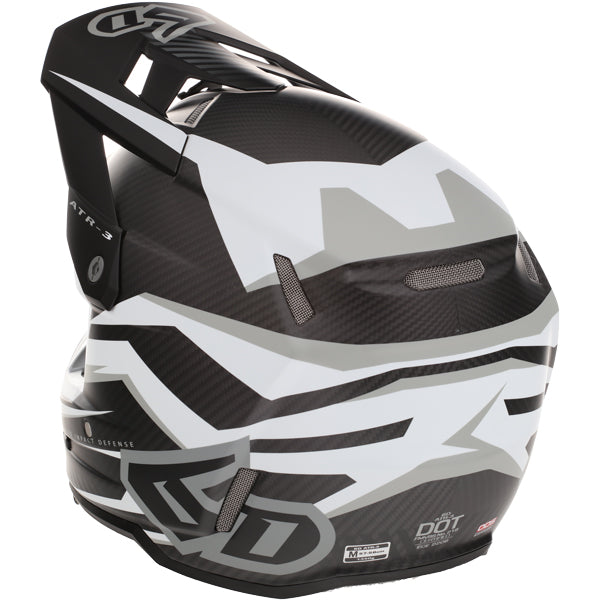 Image of 6D, ATR-3 Rival Helmet, SKU 13-06, Colors: Gloss Cyan, Matte White, Gloss Red, Gloss Gold, Sizes: XS to 2X, Available at BTO Sports, front view, highlighting helmet profile, visor area, and surface finish