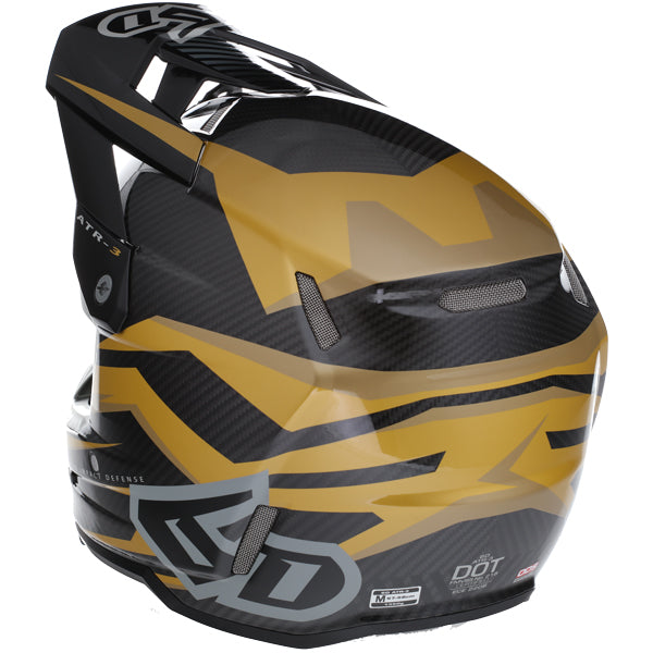 Image of 6D, ATR-3 Rival Helmet, SKU 13-06, Colors: Gloss Cyan, Matte White, Gloss Red, Gloss Gold, Sizes: XS to 2X, Available at BTO Sports, front view, showing helmet design, venting, and shell details