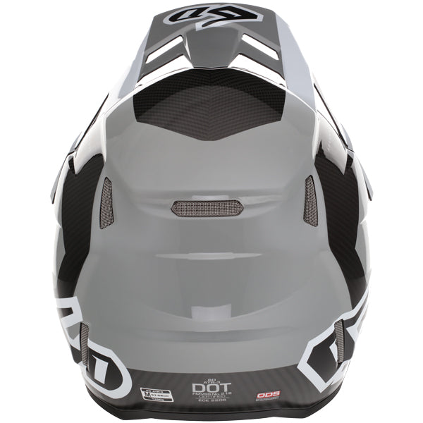 Image of 6D, ATR-3 Pure Helmet, SKU 13-07, Colors: Gloss White, Gloss Orange, Gloss Cyan Blue, Sizes: XS to 2X, Available at BTO Sports, front view, showing helmet design, venting, and shell details