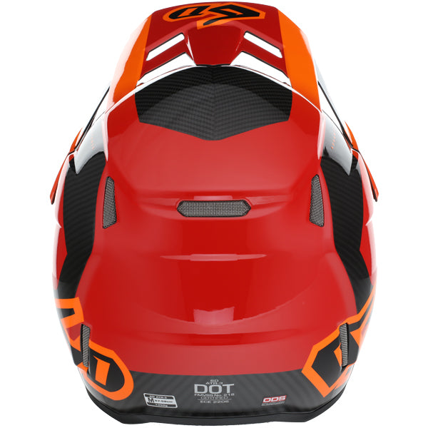 Image of 6D, ATR-3 Pure Helmet, SKU 13-07, Colors: Gloss White, Gloss Orange, Gloss Cyan Blue, Sizes: XS to 2X, Available at BTO Sports, front view, showing helmet design, venting, and shell details