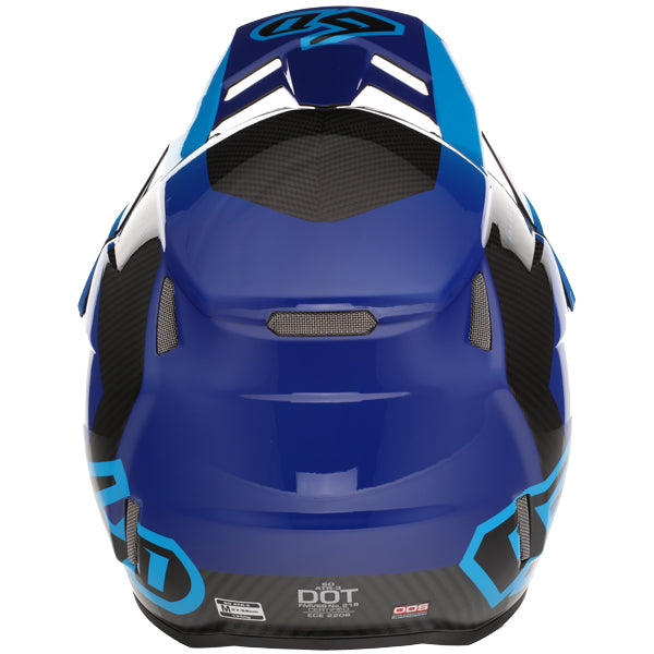Image of 6D, ATR-3 Pure Helmet, SKU 13-07, Colors: Gloss White, Gloss Orange, Gloss Cyan Blue, Sizes: XS to 2X, Available at BTO Sports, front view, highlighting helmet profile, visor area, and surface finish