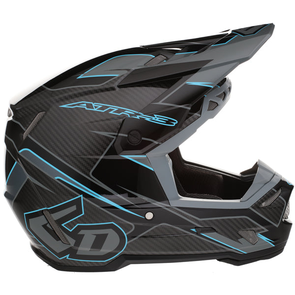 Image of 6D, ATR-3 Reflex Helmet, SKU 13-08, Colors: Gloss Black, Gloss Purple, Gloss White, Sizes: XS to 2X, Available at BTO Sports, front view, showing helmet design, venting, and shell details