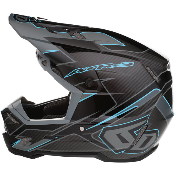 Image of 6D, ATR-3 Reflex Helmet, SKU 13-08, Colors: Gloss Black, Gloss Purple, Gloss White, Sizes: XS to 2X, Available at BTO Sports, front view, showing helmet design, venting, and shell details