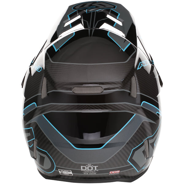 Image of 6D, ATR-3 Reflex Helmet, SKU 13-08, Colors: Gloss Black, Gloss Purple, Gloss White, Sizes: XS to 2X, Available at BTO Sports, front view, showing helmet design, venting, and shell details