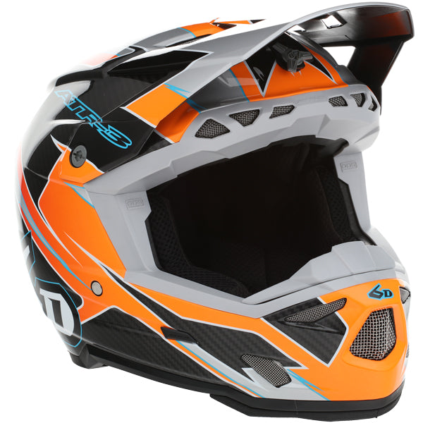 Image of 6D, ATR-3Y Reflex Helmet (Youth), SKU 16-04, Colors: Gloss Neon Orange, Gloss Purple, Gloss Neon Yellow, Sizes: Y-SM to Y-XL, Available at BTO Sports, front view, highlighting helmet profile, visor area, and surface finish