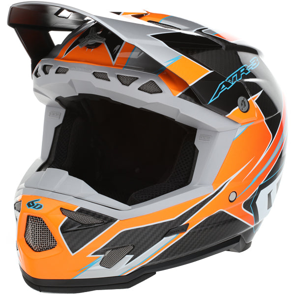Image of 6D, ATR-3Y Reflex Helmet (Youth), SKU 16-04, Colors: Gloss Neon Orange, Gloss Purple, Gloss Neon Yellow, Sizes: Y-SM to Y-XL, Available at BTO Sports, front view, highlighting helmet profile, visor area, and surface finish