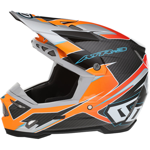 Image of 6D, ATR-3Y Reflex Helmet (Youth), SKU 16-04, Colors: Gloss Neon Orange, Gloss Purple, Gloss Neon Yellow, Sizes: Y-SM to Y-XL, Available at BTO Sports, front view, showing helmet shell shape, vent layout, and exterior graphics