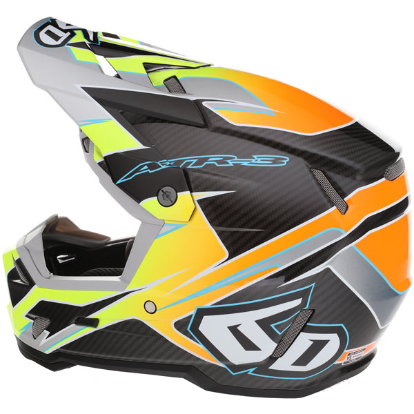Image of 6D, ATR-3Y Reflex Helmet (Youth), SKU 16-04, Colors: Gloss Neon Orange, Gloss Purple, Gloss Neon Yellow, Sizes: Y-SM to Y-XL, Available at BTO Sports, front view, highlighting helmet profile, visor area, and surface finish
