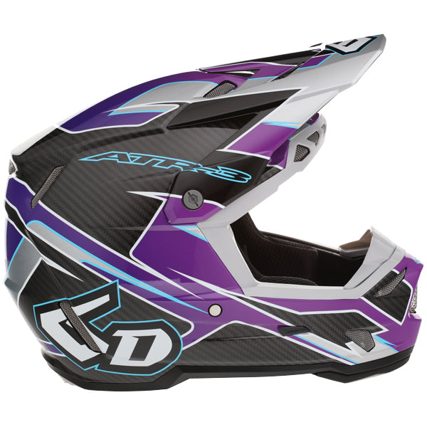 Image of 6D, ATR-3Y Reflex Helmet (Youth), SKU 16-04, Colors: Gloss Neon Orange, Gloss Purple, Gloss Neon Yellow, Sizes: Y-SM to Y-XL, Available at BTO Sports, front view, showing helmet shell shape, vent layout, and exterior graphics