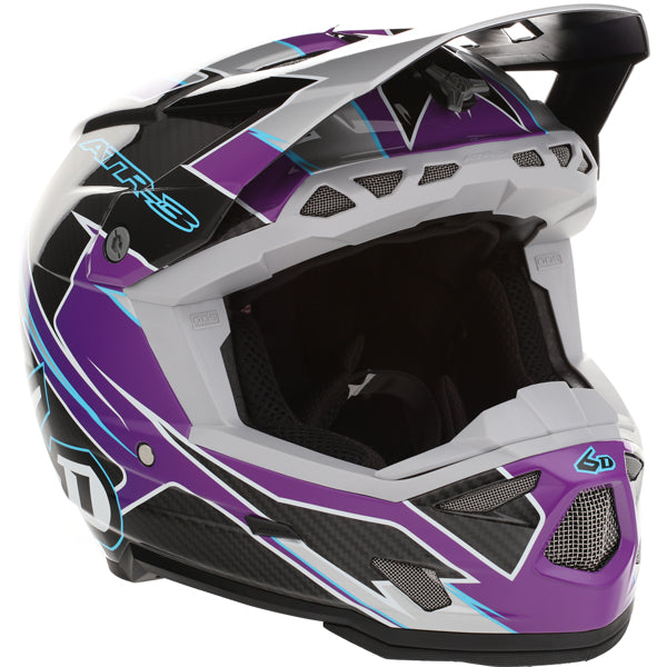 Image of 6D, ATR-3Y Reflex Helmet (Youth), SKU 16-04, Colors: Gloss Neon Orange, Gloss Purple, Gloss Neon Yellow, Sizes: Y-SM to Y-XL, Available at BTO Sports, front view, highlighting helmet profile, visor area, and surface finish