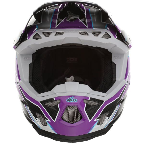 Image of 6D, ATR-3Y Reflex Helmet (Youth), SKU 16-04, Colors: Gloss Neon Orange, Gloss Purple, Gloss Neon Yellow, Sizes: Y-SM to Y-XL, Available at BTO Sports, front view, showing helmet shell shape, vent layout, and exterior graphics