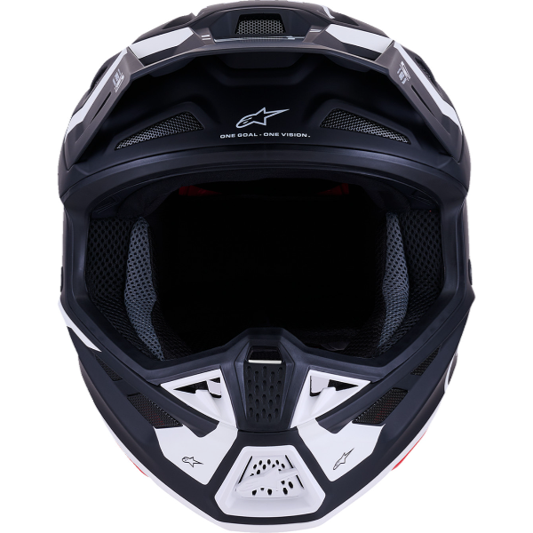482-00189X, Alpinestars, S-M7 Dasher Helmet, Black/White Matte, Sizes XS, SM, MD, LG, XL product photo