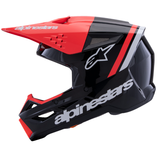 01109003, Alpinestars, S-M3 Radium Helmet, Black/Red Fluo/White Glossy, Gray/Black/Yellow Fluo Matte, Black/White/Gray Glossy, Sizes XS, SM, MD, LG, XL product photo