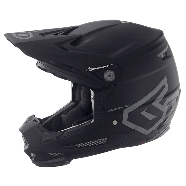 6D helmet black matte product view — with ODS impact management for angular and linear energy, ventilated and lightweight, SKU 11-5601.