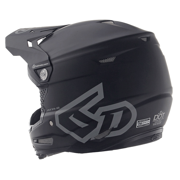 6D helmet black matte product view — with ODS impact management for angular and linear energy, ventilated and lightweight, SKU 11-5602.